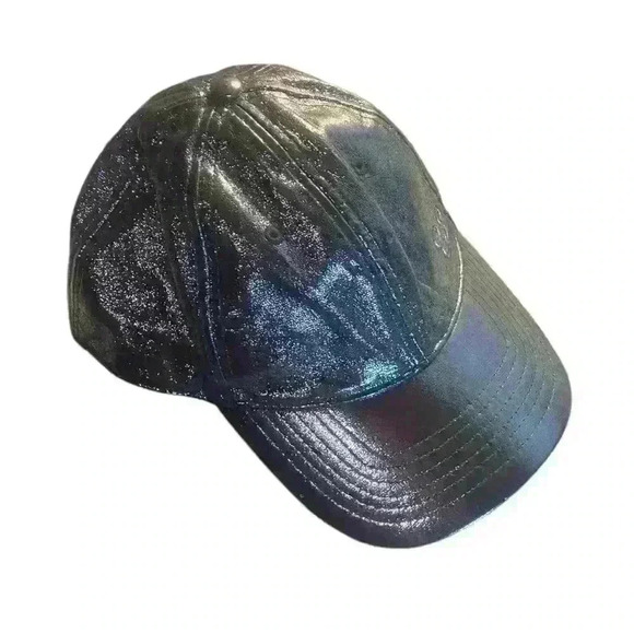 Disney Parks Womens Baseball Hat Silver Sparkly Embroidered Mickey Adjustable - Picture 3 of 6